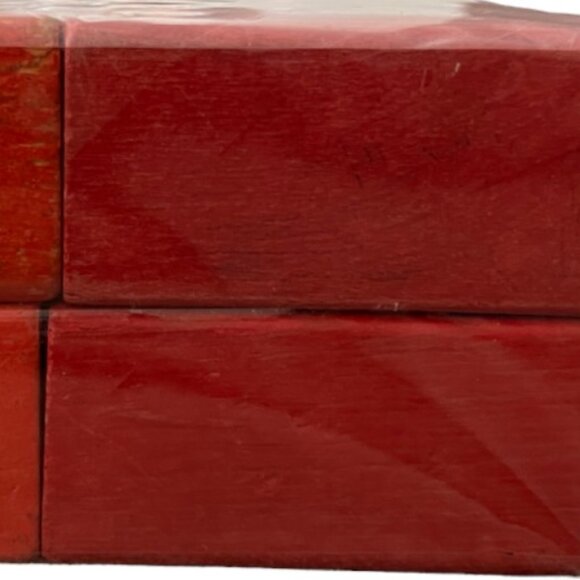 36 Vtg Playskool Red Wooden Building Blocks Toy Rounded Edges 3.5" L x 1.5" W - Picture 5 of 5